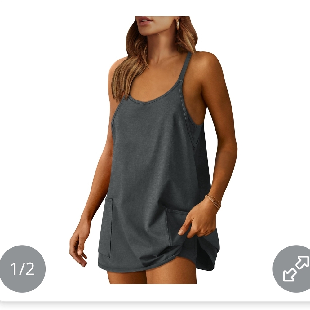 Stylish Gray Sleeveless Dress